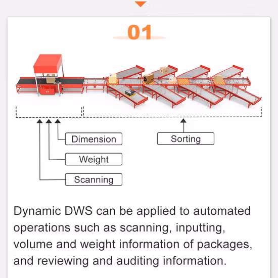Balayage de poids de dimension de machine de tri de colis de Gosunm Dws E